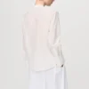 Bluse mit Spitzenbesatz