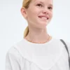 Bluse mit Spitzenbesatz Bluse mit Spitzenbesatz