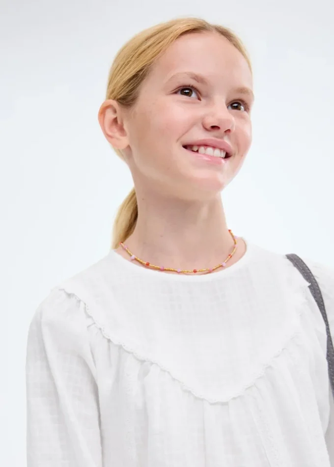 Bluse mit Spitzenbesatz Bluse mit Spitzenbesatz