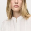 Bluse mit Spitzenbesatz