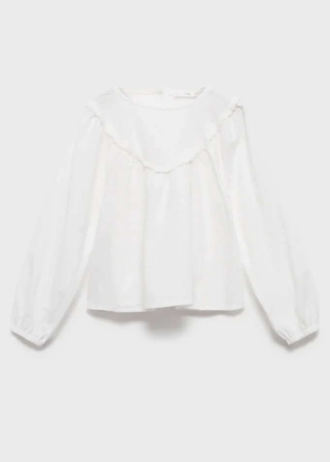 Bluse mit Spitzenbesatz Bluse mit Spitzenbesatz