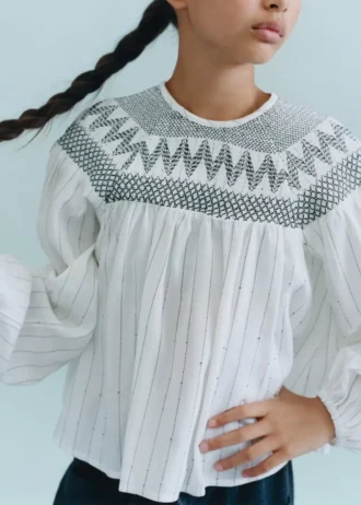 Bluse mit Stickdetails Bluse mit Stickdetails