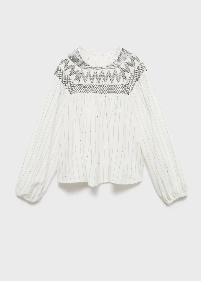 Bluse mit Stickdetails Bluse mit Stickdetails