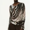 Bluse mit Zebradruck