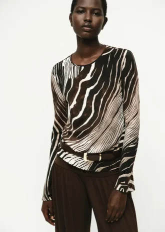 Bluse mit Zebradruck