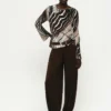 Bluse mit Zebradruck