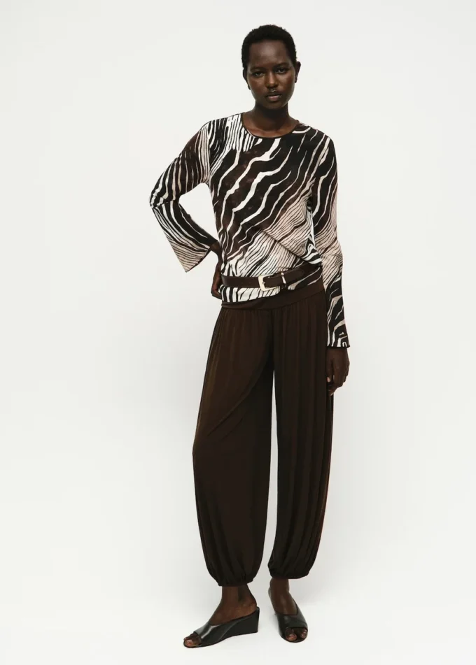 Bluse mit Zebradruck