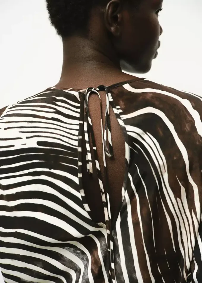 Bluse mit Zebradruck