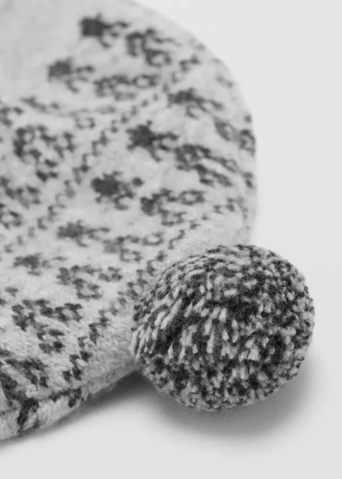 Bobble-Mütze mit Jacquard-Muster Bobble-Mütze mit Jacquard-Muster