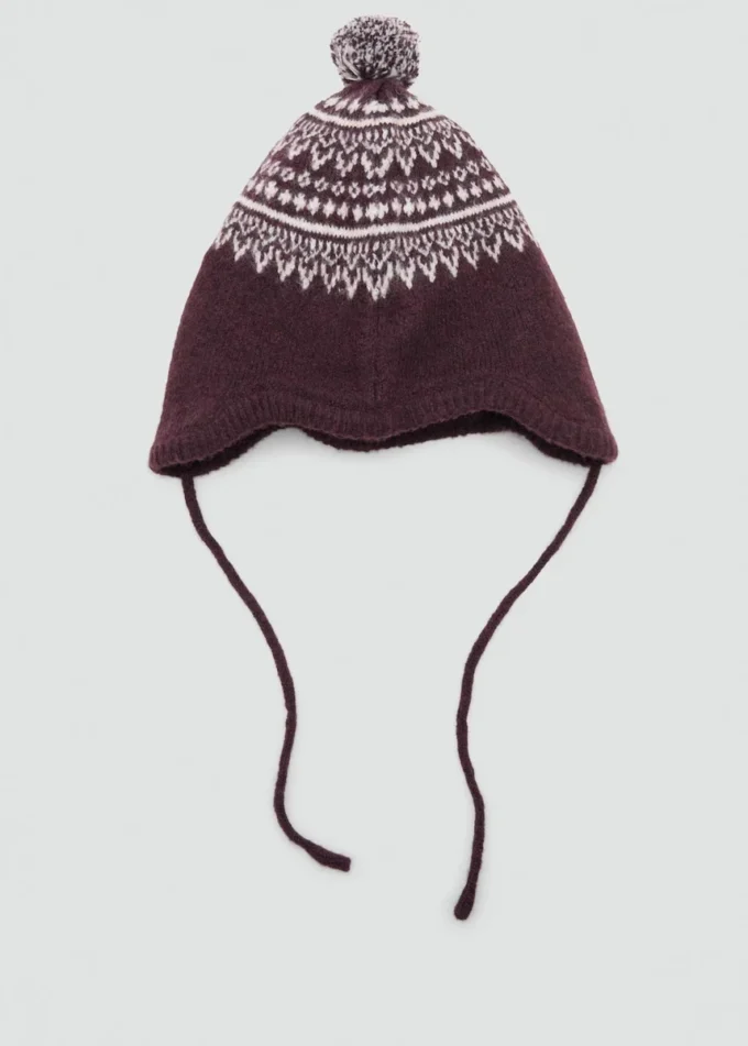 Bobble-Mütze mit Jacquard-Muster Bobble-Mütze mit Jacquard-Muster