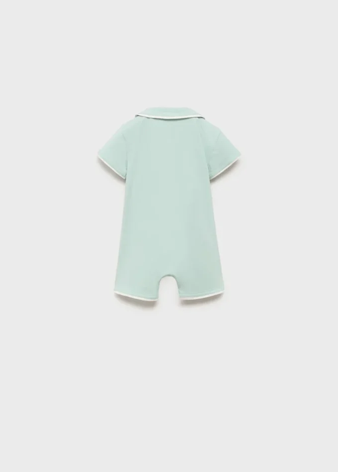 Bodysuit-Pyjama mit Babydoll-Ausschnitt