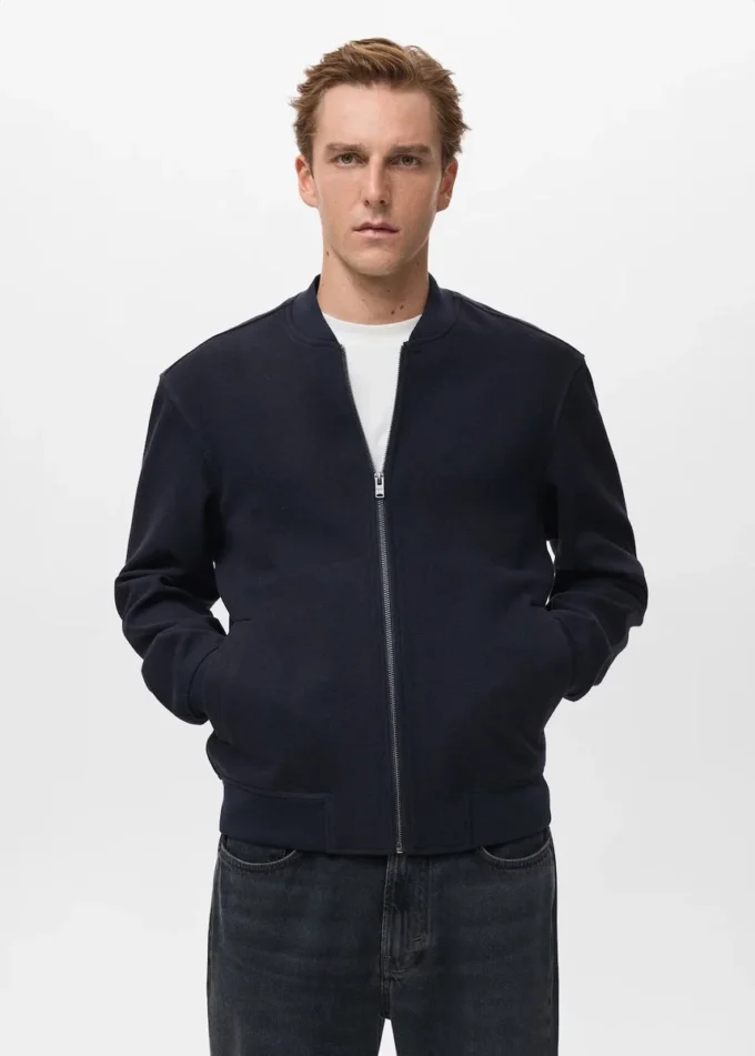 Bomber-Hoodie mit Reißverschluss