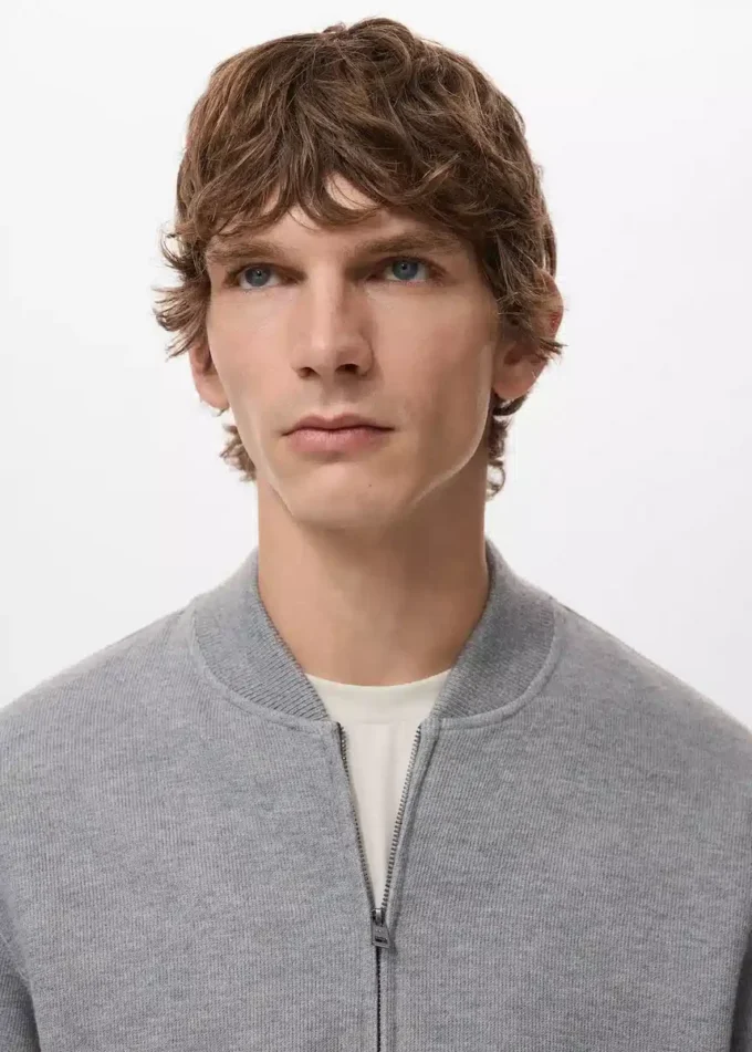 Bomber-Hoodie mit Reißverschluss Bomber-Hoodie mit Reißverschluss
