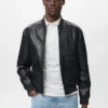Bomberjacke aus Kunstleder Bomberjacke aus Kunstleder