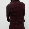 Bomberjacke aus Samt mit Ziernähten Bomberjacke aus Samt mit Ziernähten