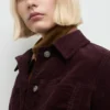 Bomberjacke aus Samt mit Ziernähten Bomberjacke aus Samt mit Ziernähten