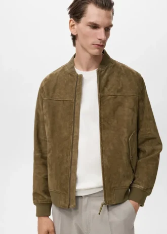 Bomberjacke aus Wildleder