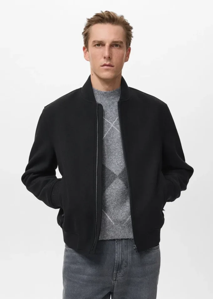 Bomberjacke mit Reißverschluss Bomberjacke mit Reißverschluss