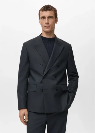 Boston Slim-Fit-Blazer mit doppelter Knopfleiste
