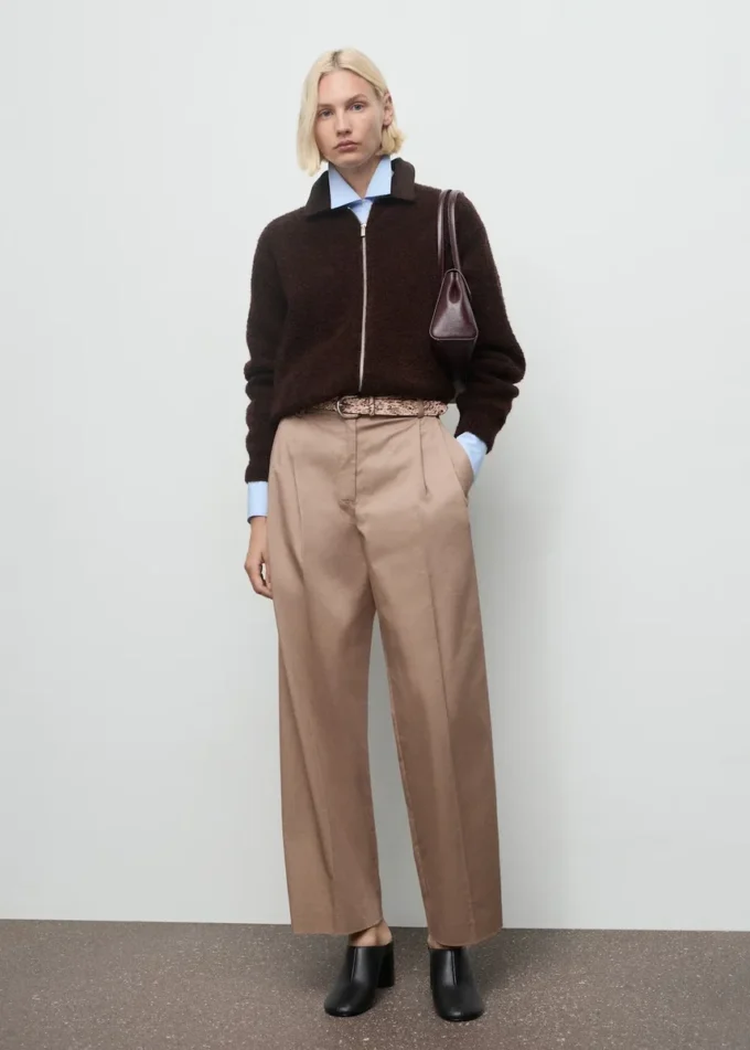 Bouclé-Jacke mit Cordkragen Bouclé-Jacke mit Cordkragen