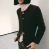 Bouclé-Jacke mit Schmuckknöpfen Bouclé-Jacke mit Schmuckknöpfen