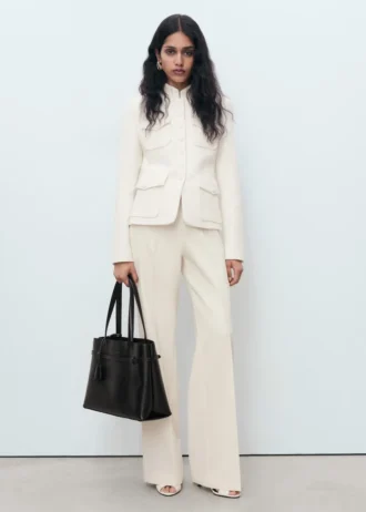 Bouclé-Jacke mit Taschen