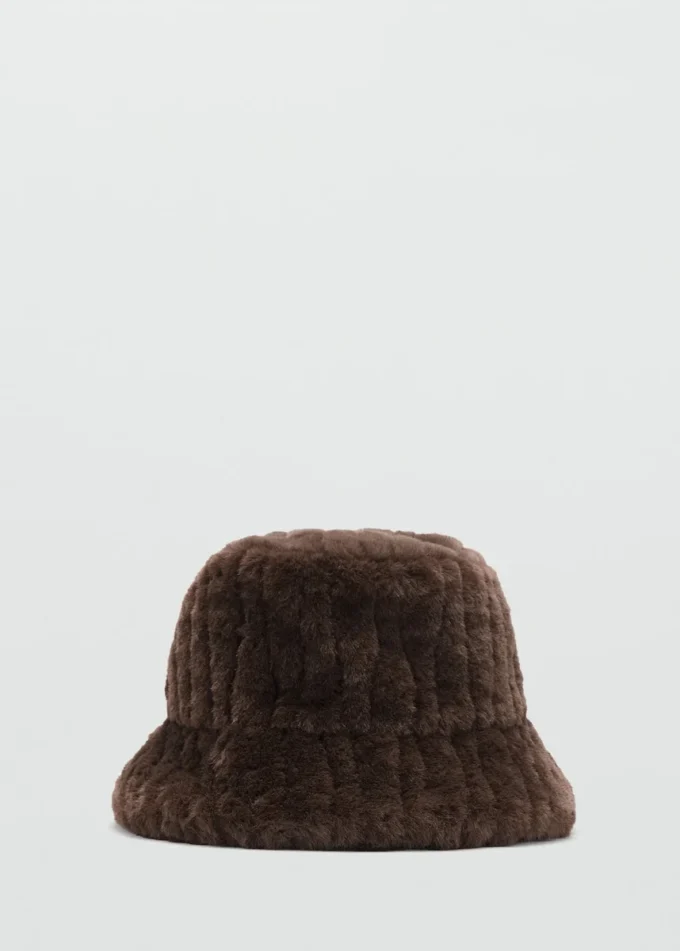 Bucket Hat aus Kunstfell