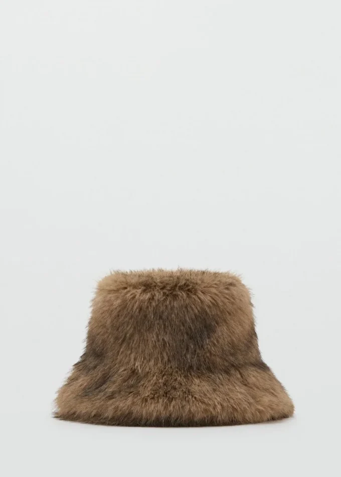 Bucket Hat aus Kunstfell
