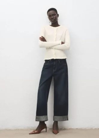 Cardigan mit Wellenkante
