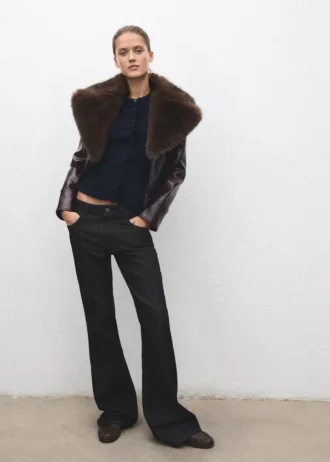Cardigan mit Wellenkante