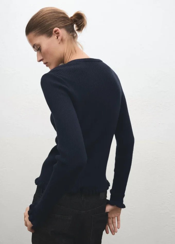 Cardigan mit Wellenkante Cardigan mit Wellenkante