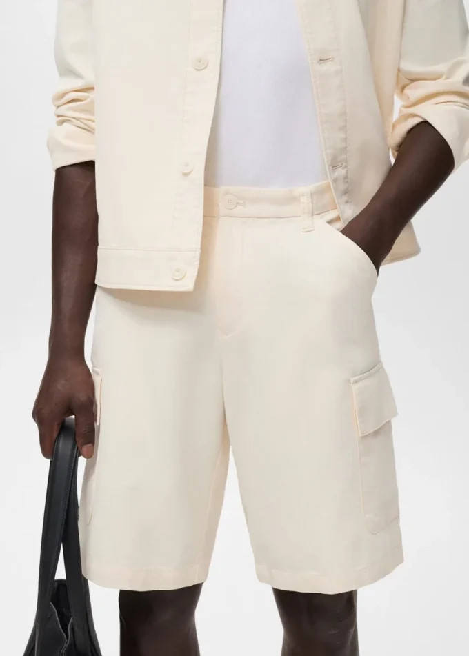 Cargo-Bermudashorts aus Baumwolle und Lyocell Cargo-Bermudashorts aus Baumwolle und Lyocell