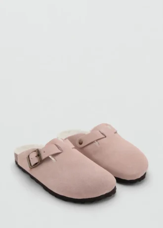 Clogs aus Schafsleder mit Futter in Felloptik