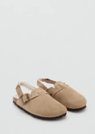 Clogs aus Schafsleder mit Futter in Felloptik