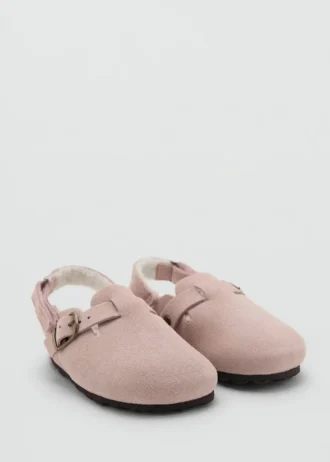 Clogs aus Schafsleder mit Futter in Felloptik