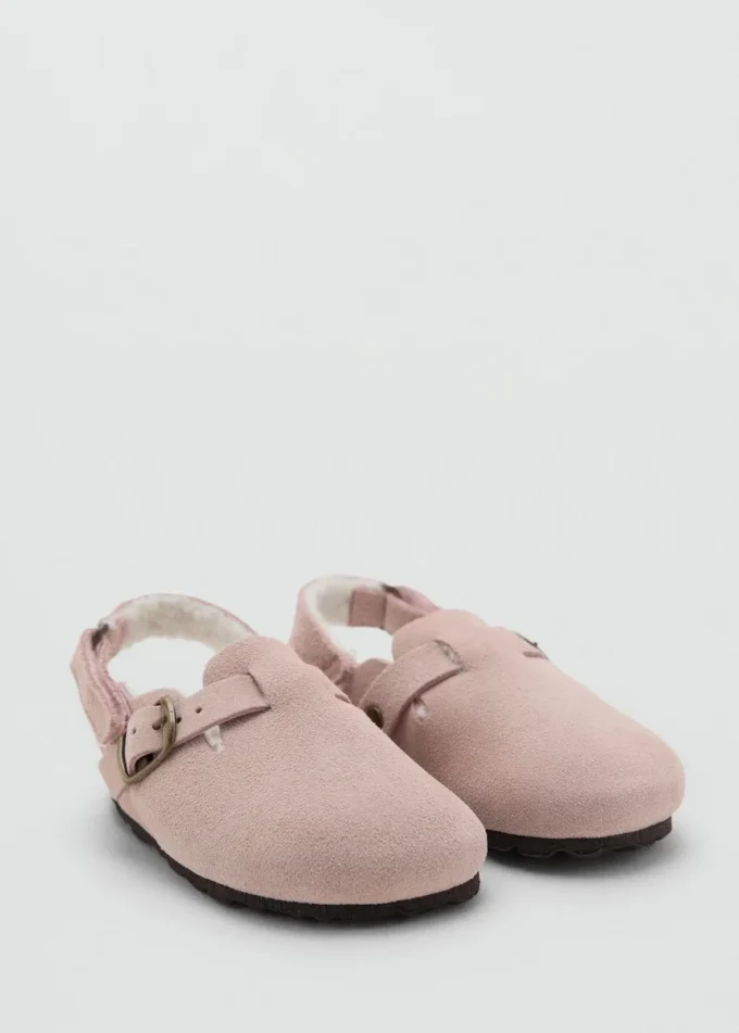 Clogs aus Schafsleder mit Futter in Felloptik