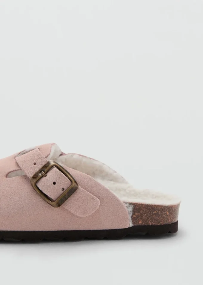 Clogs aus Schafsleder mit Futter in Felloptik