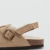 Clogs aus Schafsleder mit Futter in Felloptik