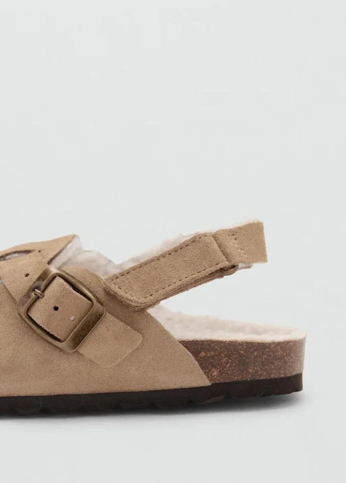 Clogs aus Schafsleder mit Futter in Felloptik