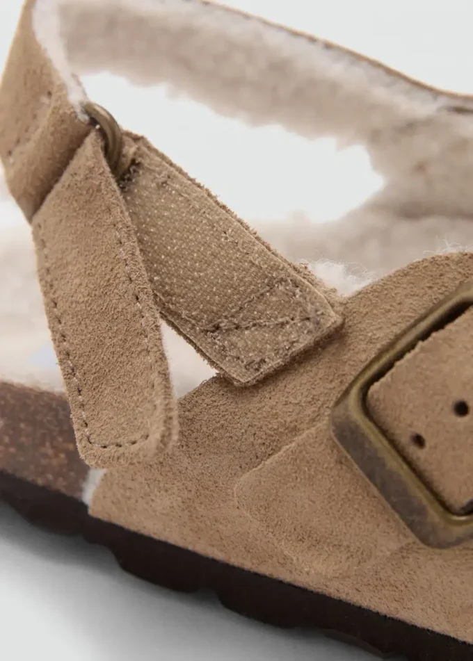 Clogs aus Schafsleder mit Futter in Felloptik
