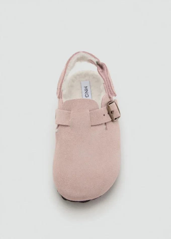 Clogs aus Schafsleder mit Futter in Felloptik