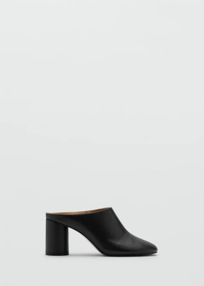 Clogs mit Lederabsatz Clogs mit Lederabsatz