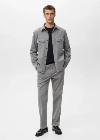 Cord-Overshirt mit Taschen