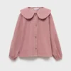 Cordbluse mit Babykragen Cordbluse mit Babykragen