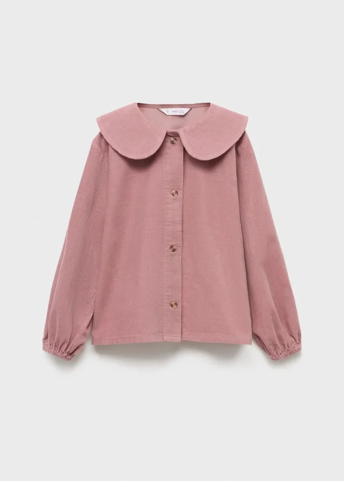 Cordbluse mit Babykragen Cordbluse mit Babykragen