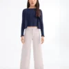 Culotte-Jeans mit Nahtdetails Culotte-Jeans mit Nahtdetails