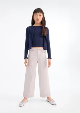 Culotte-Jeans mit Nahtdetails