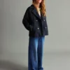 Culotte-Jeans mit Nahtdetails