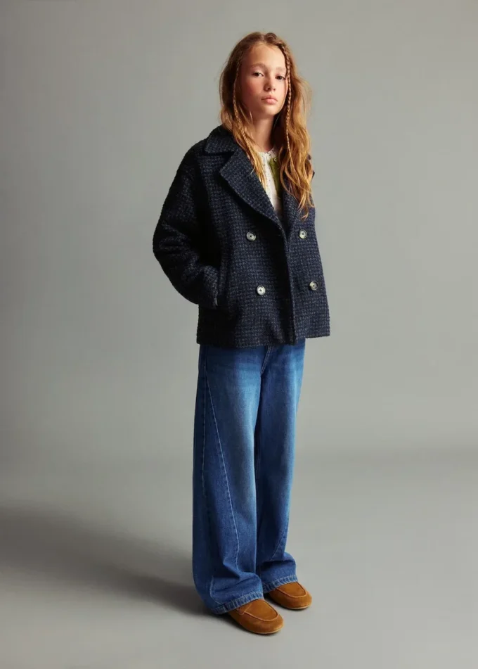 Culotte-Jeans mit Nahtdetails