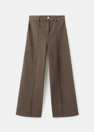 Culotte-Jeans mit Nahtdetails